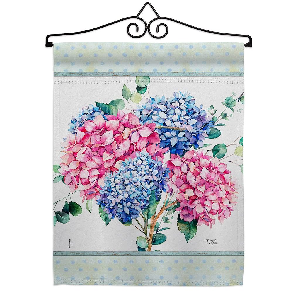 Breeze Decor Hydrogens Garden Flag Set Wall Hanger Floral Sunflower Tulip Rose Orchid Lilies Season Springtime Flower Wreath Small Decorative Gift Yard House Banner Double-Sided Made in USA 13 X 18.5