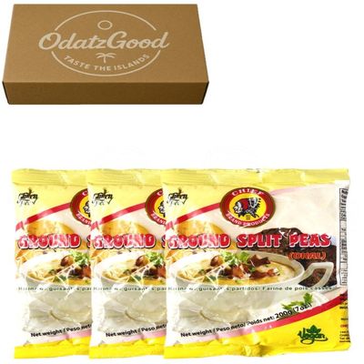 Chief Ground Split Peas 7oz (200g) 3-Pack Product of Trinidad & Tobago Curated & Packaged by ODatzGood