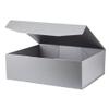 OBMMIRAO Upgrade 3Pcs Silver Grey Extra Large Gift Box with Lid for Presents,16.5 x13 x5 Inches, Hard Magnetic Wedding Dress Boxes Storage,Reusable Foldable Bridesmaid Proposal Box view 1