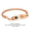 LinnaLove-Rose Gold Wheat Chain Interchangeable Bracelets-Match Medical id tag(CK02RG-6) view 2