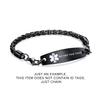 LinnaLove-Black Wheat Chain Interchangeable Bracelets-Match Medical id tag(CK02B-7) view 2