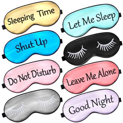 8 Pieces Sleep Mask Silk Eye Mask with Adjustable Strap Soft Blackout Blindfold Eye Cover for Women Men Full Night's Sleep, Travel, Nap, Meditation(Fresh Colors)