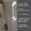 16 Inch Long Suction Grab Bar for Bathroom Indicator Light, Suction Shower Balance Assist Bar Support Rail Helping Handle for Tub Elderly Seniors Handicap Strong Suction Bathtub Grips Non Slip Sticker view 2