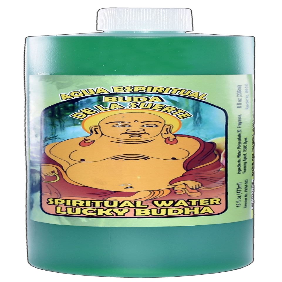 3 BOTTLES LUCKY BUDDHA SPIRITUAL WATER-BUDA DE LA SUERTE AGUA ESPIRITUAL 16OZ - MAGICK PAGAN