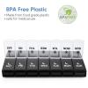 7 Day Pill Organizer 2 Times a Day, Large Weekly AM PM Pill Box, Day Night Medicine Organizer, Pill Case Twice A Day, Pill Container view 2