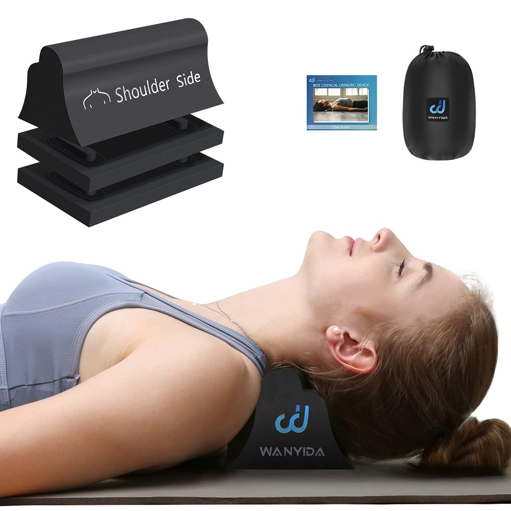 WANYIDA Neck and Shoulder Relaxer, Neck Stretcher Chiropractic Pillows for Pain Relief, Cervical Traction Device for Cervical Spine AlignmentFSA HSA Eligible