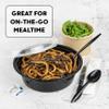 KitchenDine 100 Pack Medium Weight Wrapped Black Plastic Cutlery Pack with Napkin and Salt/Pepper Packets (Black) view 4