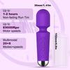 AEVEONE Personal Mini Massager - Handheld Vibration Wand, Quiet & Waterproof - 20 Speeds 8 Patterns Cordless Vibrating for Neck, Back, Tension Relief & Sports Recovery - Purple view 3
