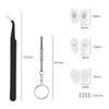 18 Pairs Eyeglass Nose Pads, Eyeglasses Repair Kit with Screwdrivers, Nose Pads, Screws, Tweezer, Cleaning Cloth for Glasses, Glasses and Sunglass Nose Pad Replacement view 3