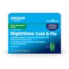 Amazon Basic Care Nighttime Cold & Flu Relief, Pain Reliever, Fever Reducer, Multi-Symptom, Sore Throat, Cough, Runny Nose, 24 Softgels view 1