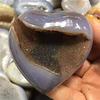 1pc Natural Healing Crystals Gemstone Natural Agate geode Heart for Gift 80mm view 4