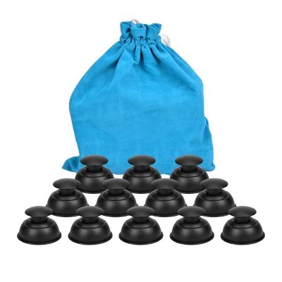 12 Pcs Silicone Vacuum Massage Suction Cup Vacuum Cupping Devices Body Massager Chinese Medical Vacuum Cans