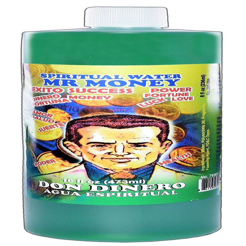 1 BOTTLE MR. MONEY SPIRITUAL WATER-DON DINERO AGUA ESPIRITUAL 16OZ - MAGICK PAGAN