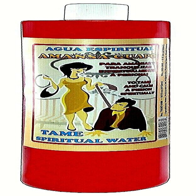 MISTIC 1 BOTTLE TAME SPIRITUAL WATER- AMANSA GUAPO AGUA ESPIRITUAL 16OZ-WICCA-MAGICK-PAGAN