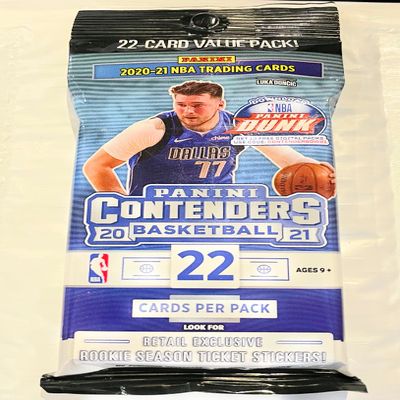 2020-21 Panini Contenders NBA Cello Pack - 22 Cards Per Pack - 3 Inserts & 1 Cello Pack Exclusive Per Pack