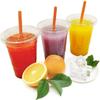 Nicole Fantini Disposable Plastic To Go Cups with Flat Lids and Straws - Clear BULK (16 Oz - 250 Pack) view 1