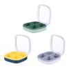 3pcs Portable Food Grade Organizer Case Compartments for Carry Durable Material Frosted Semi-Transparent Lid for Pills and view 1