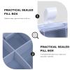 3pcs Portable Food Grade Organizer Case Compartments for Carry Durable Material Frosted Semi-Transparent Lid for Pills and view 4