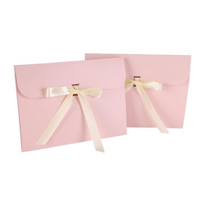 10pcs Paper Envelope Gift Bags with Ribbon Bowknot Holiday Envelope Party Gift Card Packaging Bag Wedding Presents Box for Underwear Silk Scarf Greeting Cards