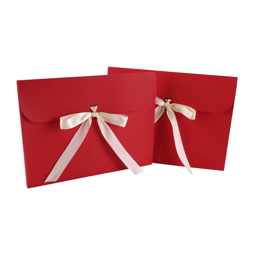 10pcs Paper Envelope Gift Bags with Ribbon Bowknot Holiday Envelope Party Gift Card Packaging Bag Wedding Presents Box for Underwear Silk Scarf Greeting Cards