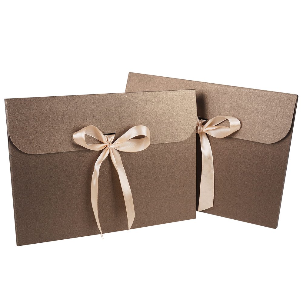 10pcs Paper Envelope Gift Bags with Ribbon Bowknot Holiday Envelope Party Gift Card Packaging Bag Wedding Presents Box for Underwear Silk Scarf Greeting Cards