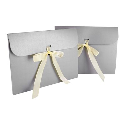 10pcs Paper Envelope Gift Bags with Ribbon Bowknot Holiday Envelope Party Gift Card Packaging Bag Wedding Presents Box for Underwear Silk Scarf Greeting Cards