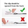 Hearing Aid Clip for Seniors Adults - Anti-Lost Lanyard Protector BTE Clip Holder Rope with Loops and Clip and Security ClipBlack view 2