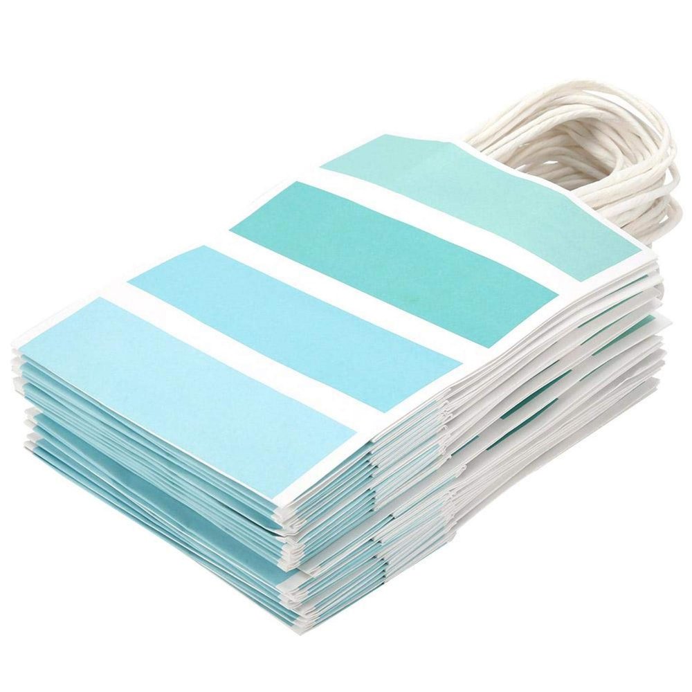 25 PCS Gift Bag Kraft Paper for Wedding Candy Favor Bag with Handle, Kraft Paper Gift Bag Kraft Paper for Wedding(Green)