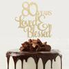 Golden 80 Years Love Blessed Cake Topper - 80th Birthday Cake Topperhappy 80th Birthday Cake Topper,80th Anniversary Wedding Birthday Party Decoration view 3