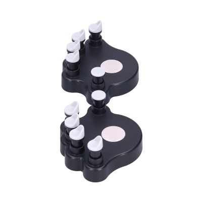 2Pcs Piano Finger Trainers ABS and Silicone Hand Grip Exerciser Piano Correctors Orthotic Tools for Strength Training(black)