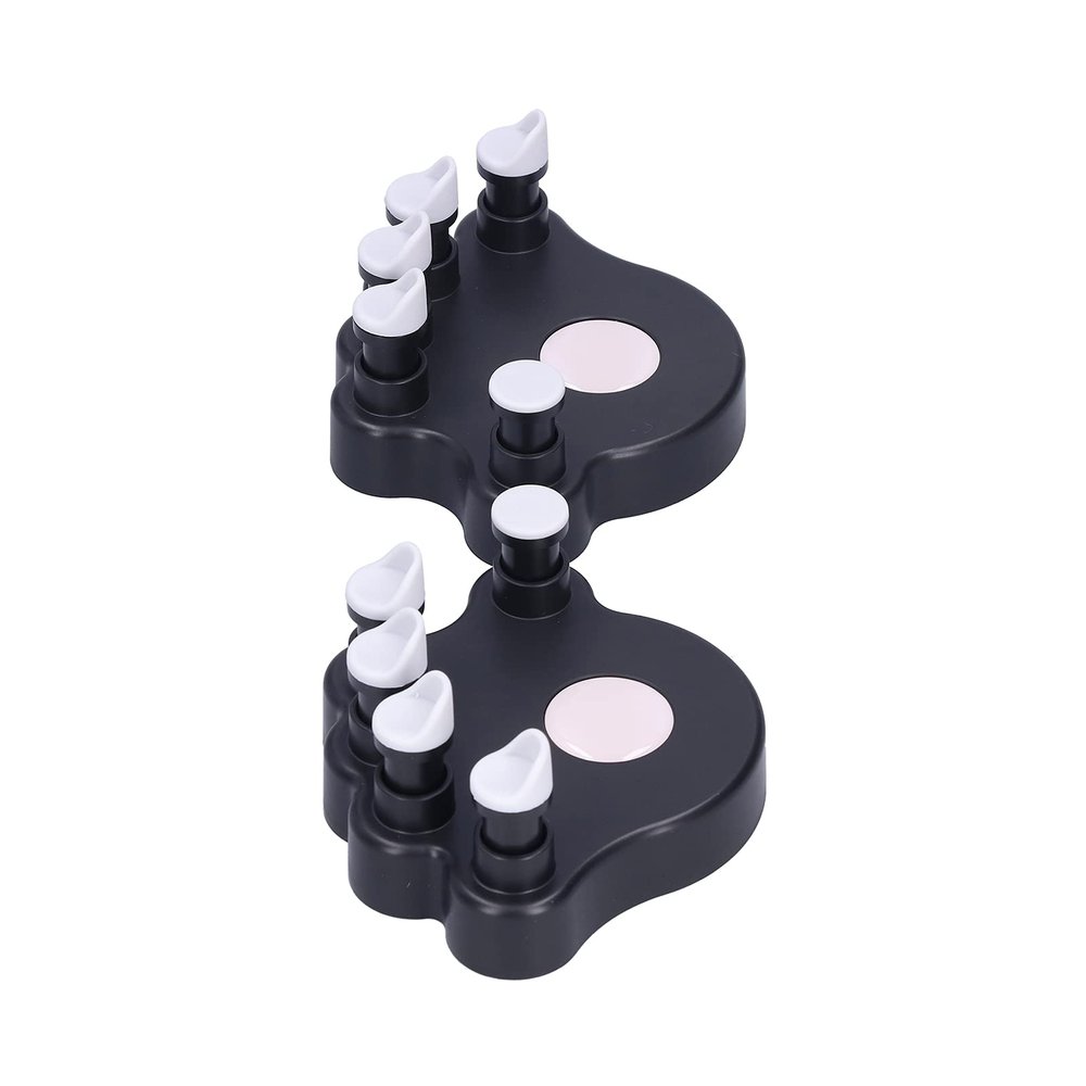 2Pcs Piano Finger Trainers ABS and Silicone Hand Grip Exerciser Piano Correctors Orthotic Tools for Strength Training(black)