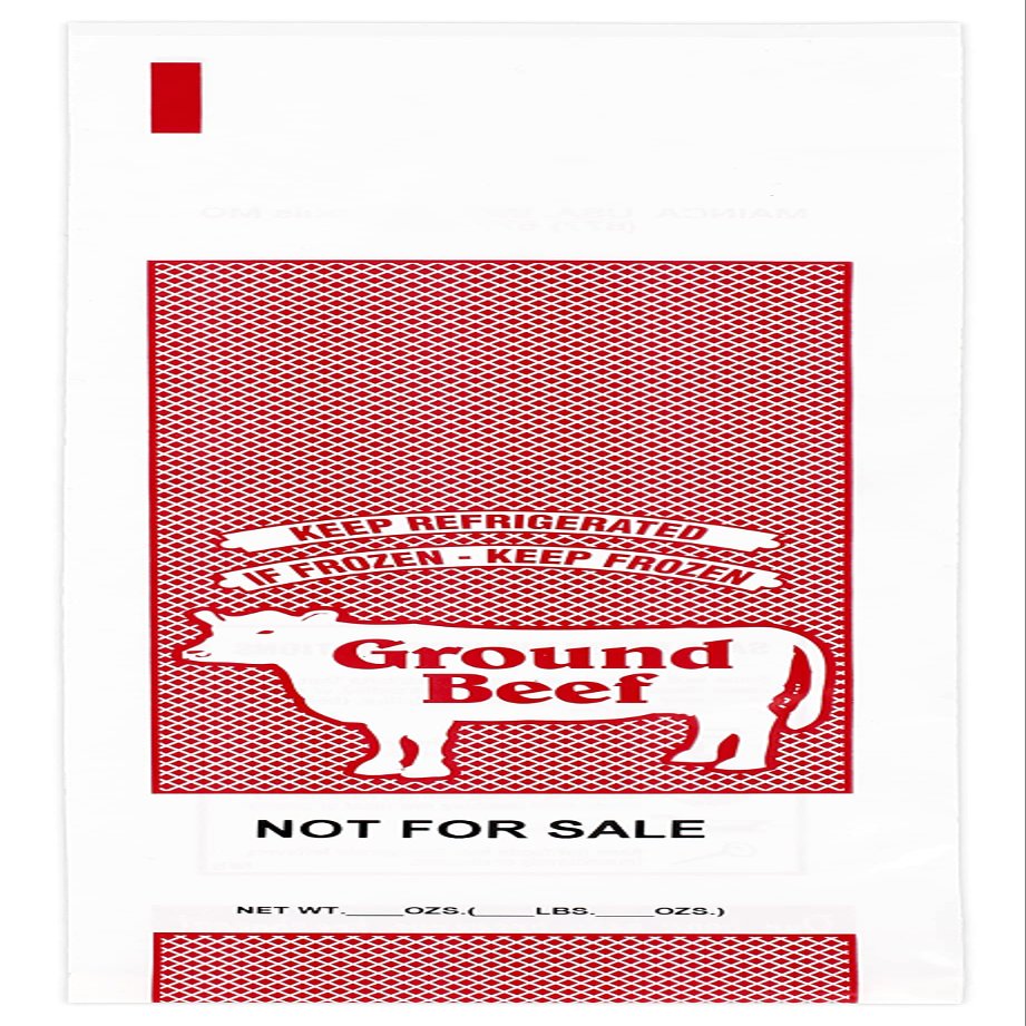 Mainca Ground Beef Freezer Bags ("NOT FOR SALE") - 2 Lb. Size - Package of 100