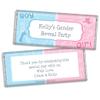 25ct Gender Reveal Party Supplies Personalized Wrappers for Chocolate Bars (25 Pack) - Boy or Girl view 1