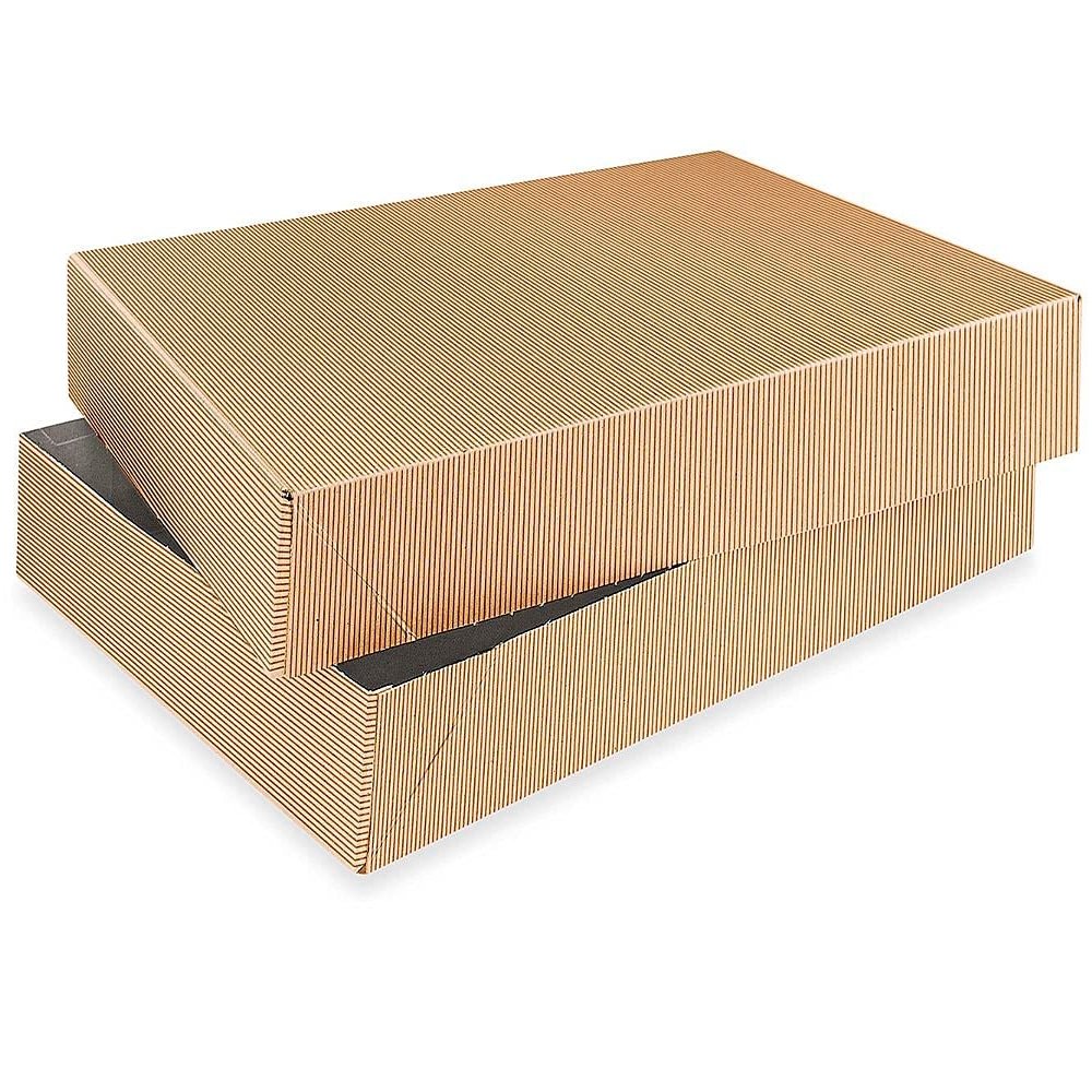 2-Piece Kraft Apparel Gift Boxes - 11 12 x 8 12 x 1 58" -5 Pack