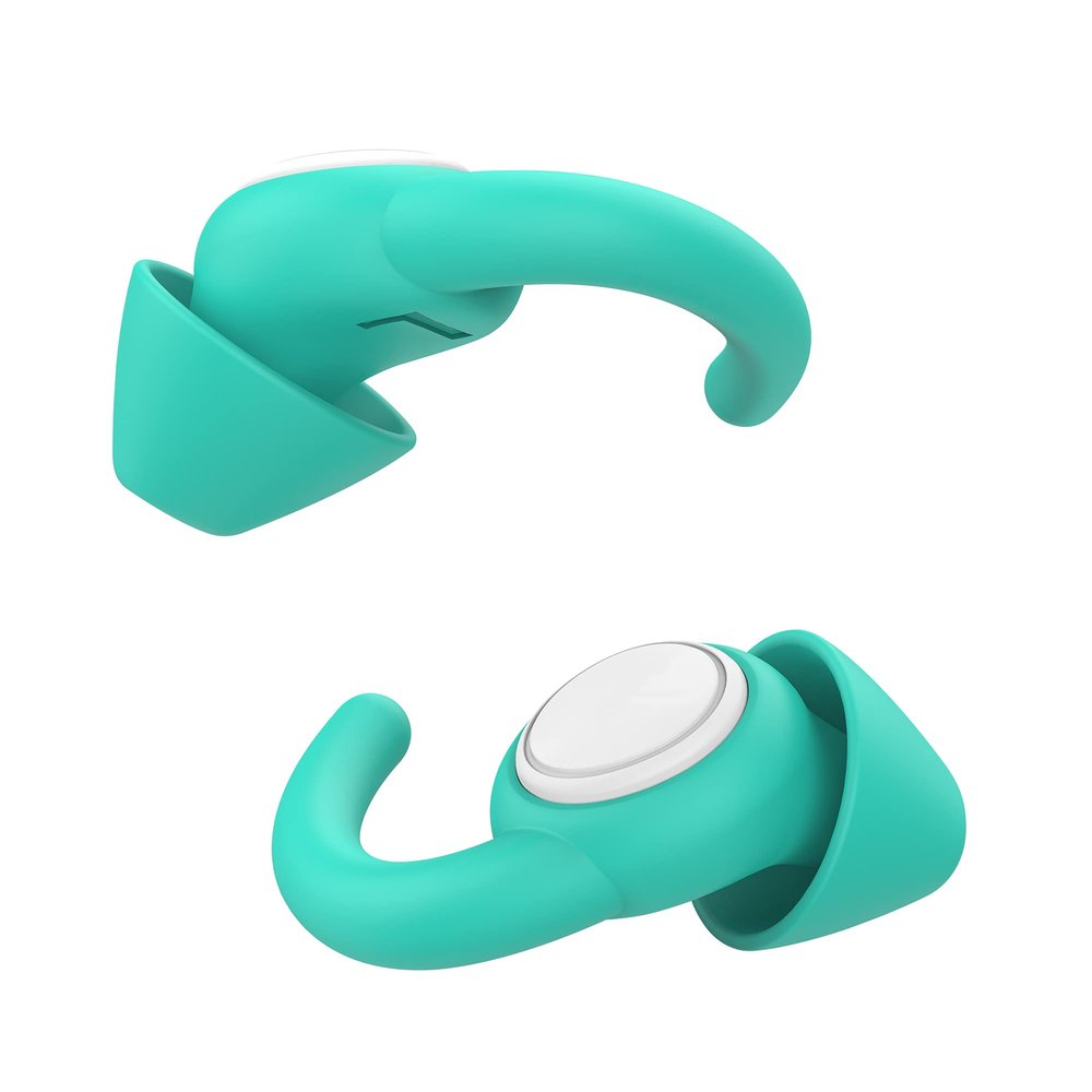 Afflatus Ear Plugs for Sleeping Noise Cancelling, 2 Pairs (S+L) Comfortable Reusable Noise Reduction Ear Plugs, Earplugs for Sleep, Snoring Light Blue