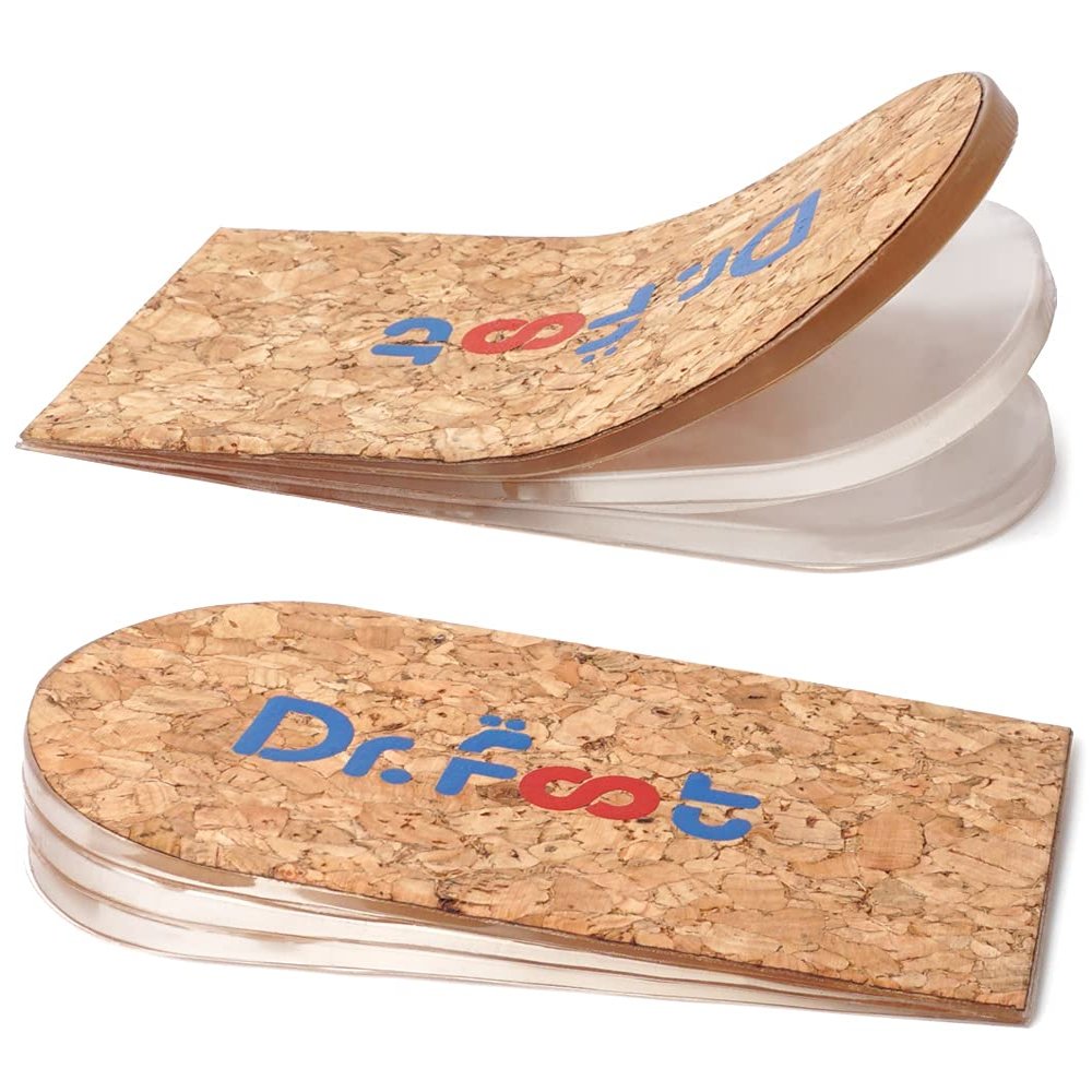 Dr. Foot's Adjustable Orthopedic Heel Lift for Leg Length Discrepancies, Height Increase Insole for Heel Spurs, Heel Pain, Sports Injuries, and Achilles tendonitis (Large- Women's 10-13|Men's 9-14)