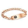 LinnaLove medical alert bracelets for men women Stainless steel Interchangeable medical bracelets, free engraving (ROSE GOLD-8.5 inches-customize) view 1