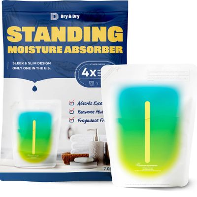 Dry & Dry [35 Packs Standing Moisture Absorbers to Control Excess Moisture for Basement, Closets, Bathrooms, Laundry Rooms - Moisture Absorbers Moisture Absorber