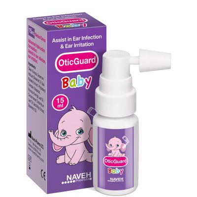 NAVEH PHARMA Otic Guard Baby Ear Drops Natural Ear Oil for Ear Wax Removal & Infection Relief Gentle Ear Cleaner for Babies, Toddlers & Kids Soothes Itchy Ears & Swimmers Ear