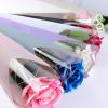 JOSON 24Pcs/6 color flower packaging bag single rose flower bag waterproof material simple diamond heart shape gift packaging view 4