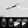 Eyeglass Nose Pads 2Pairs Anti-Slip Soft Silicone Glasses Nose Pieces Push in Pushin Replacement for Silhouette Frameless Glasses Eyeglasses Sunglasses view 1