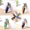 1pc Natural ametista bala Forma pingentes tm Cascalho espcime Reiki cura Pedra pingente para aumento Charme Unisex DIY presente-style3 view 4