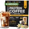 MariGold High Protein Collagen Coffee - Vanilla Collagen Latte, Dairy Free, 20g Grass-Fed Type I & III Collagen Peptides, Energy Boost, 2 Shots Organic Espresso, Non-GMO, 1 Lb Bag, 15 Servings view 1