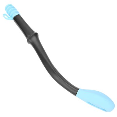 15.7 inch Long Handle Toilet Paper Holder for Elderly and Pregnant Women, Ergonomic Comfort Grip Wipe Aid with No Bend Design Self Wipe Helper Blue