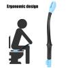 15.7 inch Long Handle Toilet Paper Holder for Elderly and Pregnant Women, Ergonomic Comfort Grip Wipe Aid with No Bend Design Self Wipe Helper Blue view 4