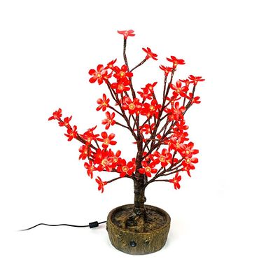 Bright Baum Bonsai Juno Cherry Blossom LED Tree 2' Red