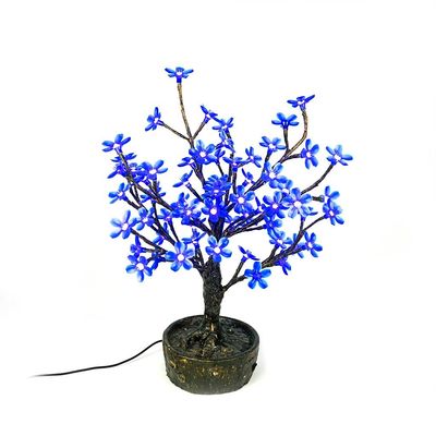 Bright Baum Bonsai Juno Cherry Blossom LED Tree 2'Blue