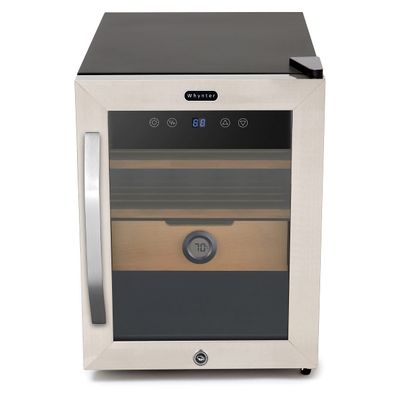 Whynter CHC-123DS 1.2 cu. ft. Stainless Steel Digital Control and Display Cigar Humidor with Spanish Cedar Shelves
