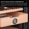 Whynter CHC-123DS 1.2 cu. ft. Stainless Steel Digital Control and Display Cigar Humidor with Spanish Cedar Shelves view 3