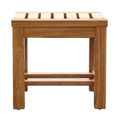 Wooden Bathroom Stool, Shower Safety Bench, Elderly Bath Assistance Seat, Anti Slip Fully Assembled for Bathroom Decor, Bedroom, Garden Leisure ( Color : Natural Color , Size : 42x28x43cm )